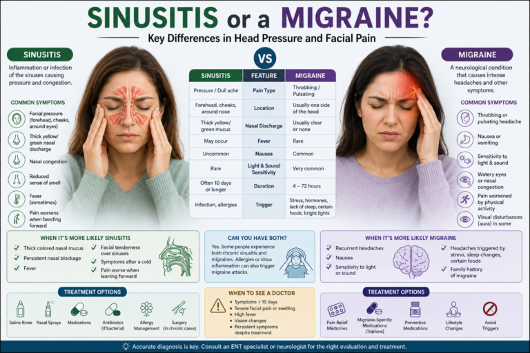 Sinusitis vs Migraine Key Differences